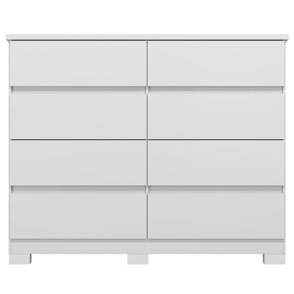 Cômoda Quarto 136cm 8 Gavetas Morin Branco S01 - Mpozenato