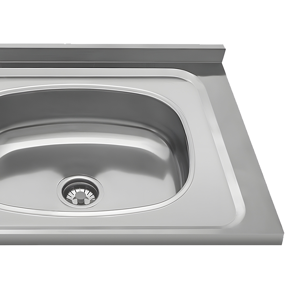 Pia de Cozinha com Cuba Deslocada Direita Ávila 120cm Aço Inox G01 - Mpozenato