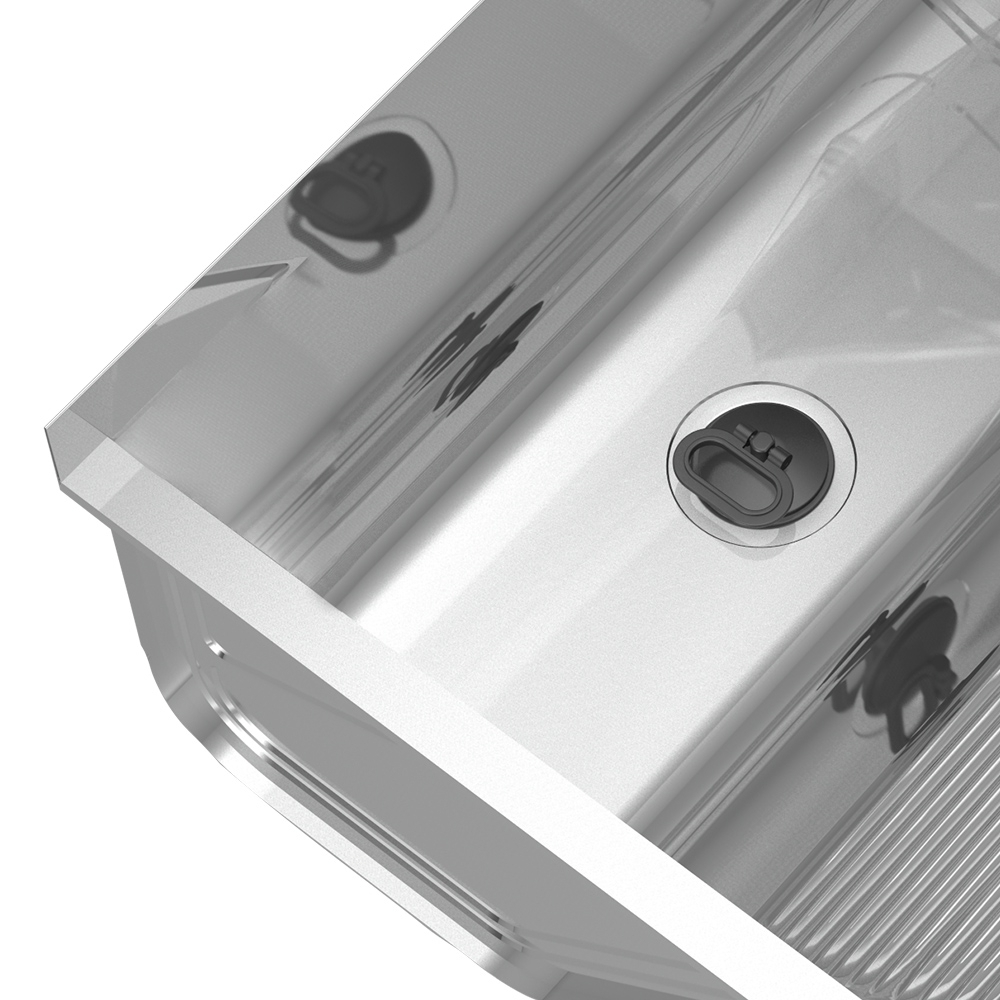Tanque de Lavar Roupa 48L Inox com Suporte Lavanderia G01 - Mpozenato