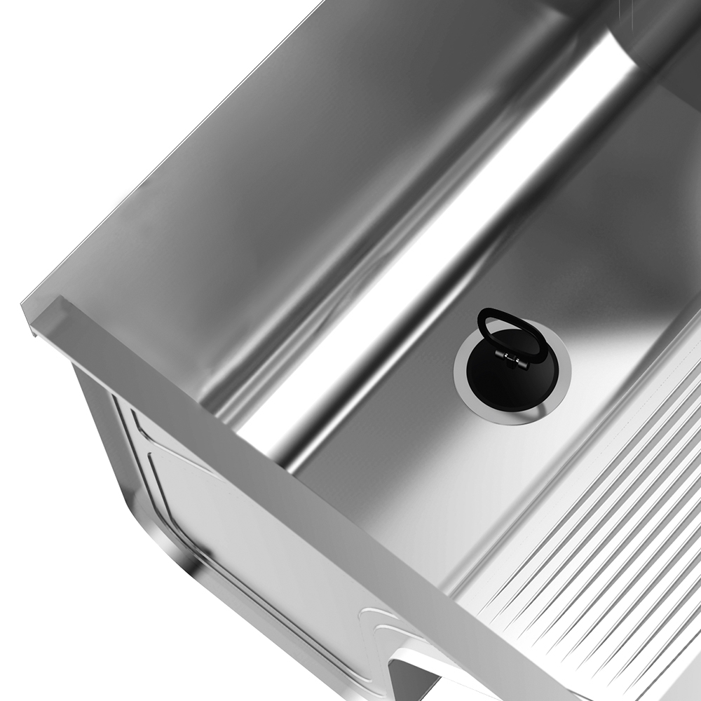Tanque de Lavar Roupa 68L Inox com Suporte Lavanderia G01 - Mpozenato