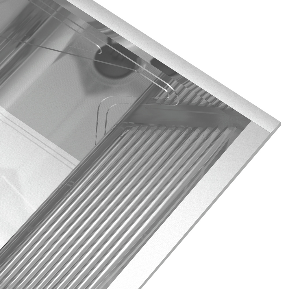Tanque de Lavar Roupa 46L Inox Mini com Suporte Lavanderia G01 - Mpozenato