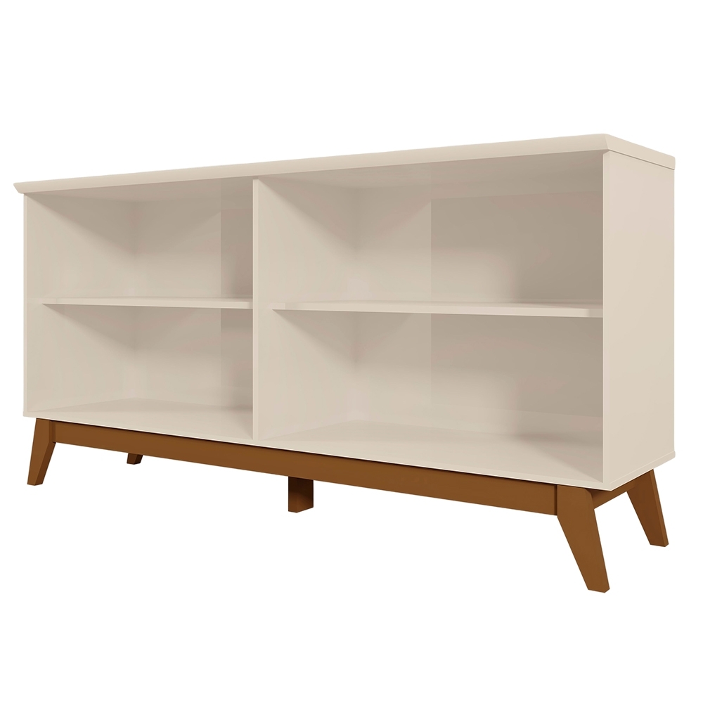 Buffet Aparador 160cm 4 Portas Cannes Off Whhite/Amendoa Z30 - Mpozenato