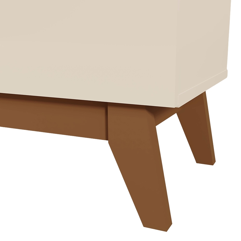Buffet Aparador 160cm 4 Portas Cannes Off Whhite/Canela Z30 - Mpozenato