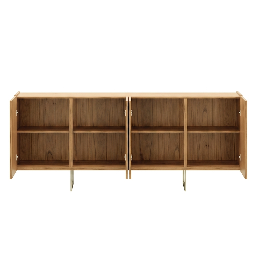 Buffet Aparador 180cm 4 Portas Lyon N02 Cinamomo/Champanhe - Mpozenato
