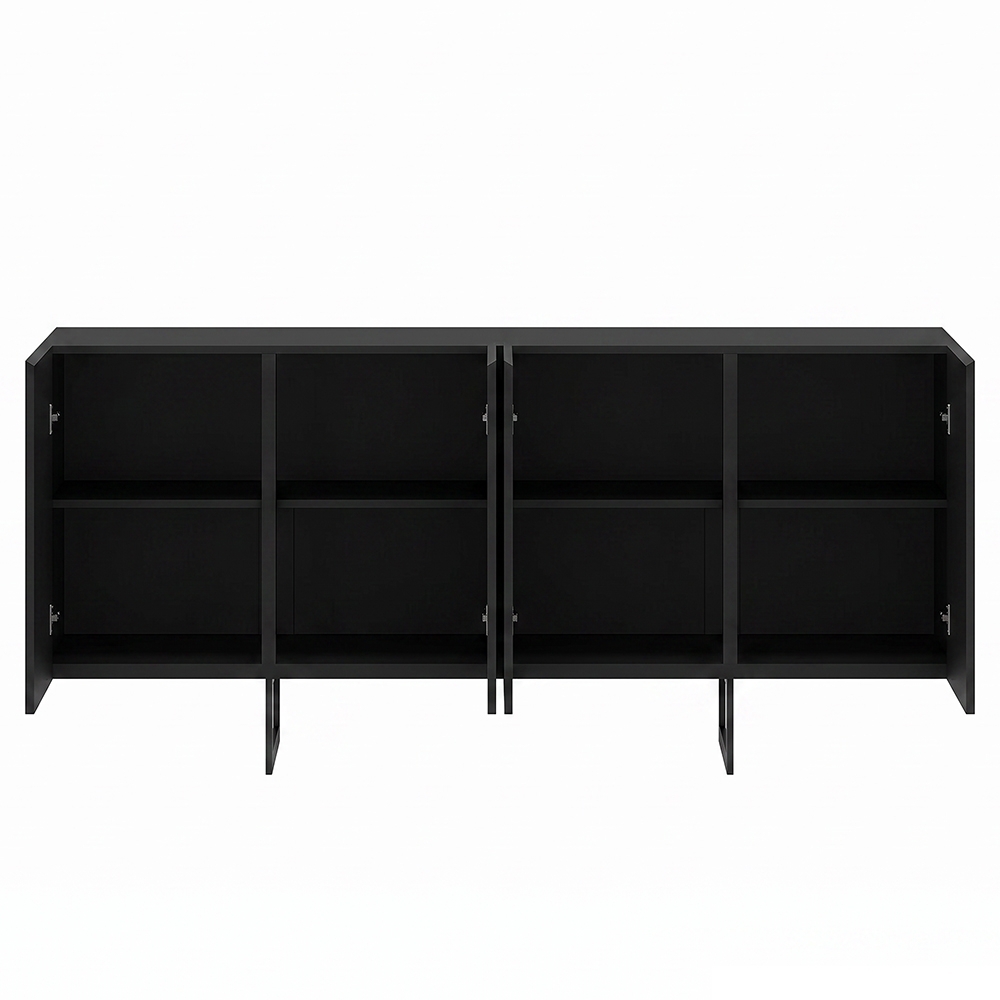 Buffet Aparador 160cm 4 Portas Melun N02 Preto - Mpozenato