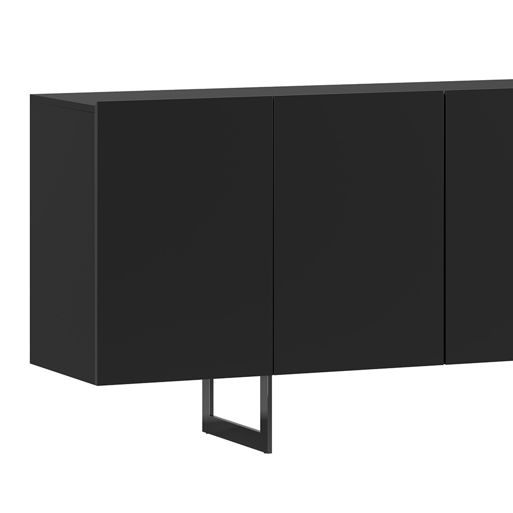 Buffet Aparador 160cm 4 Portas Melun N02 Preto - Mpozenato
