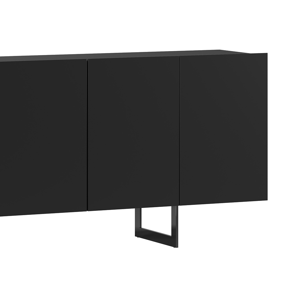 Buffet Aparador 160cm 4 Portas Melun N02 Preto - Mpozenato