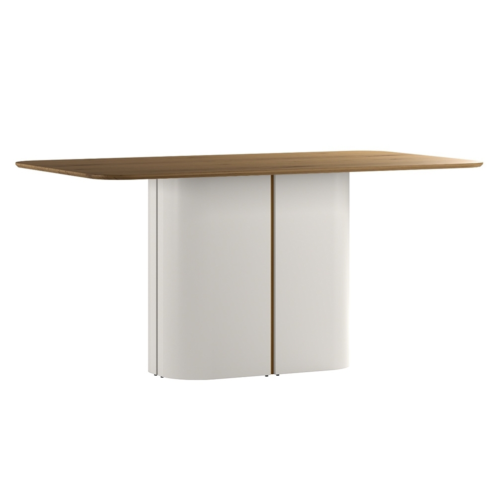 Mesa de Jantar 6 Lugares 160cm Lille N02 Off White/Cinamomo - Mpozenato