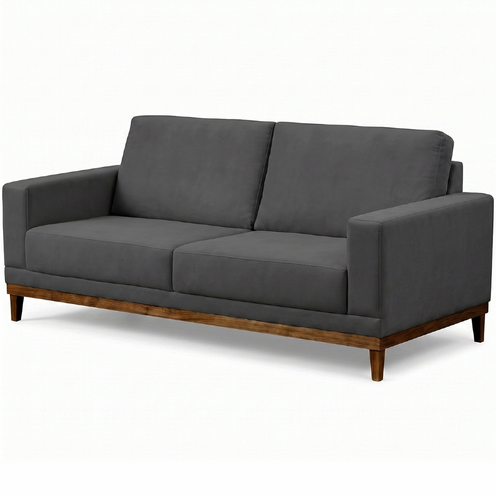 Sofá Living 180cm 3 Lugares Kayrós D05 Suede Cinza - Mpozenato