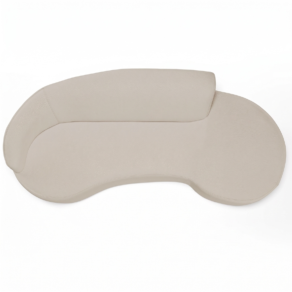 Sofá Living  4 Lugares 300cm Braço Esquerdo Mozart D06 Sintético Bege - Mpozenato