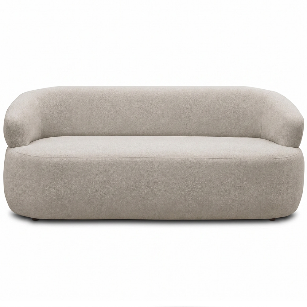 Sofá 3 Lugares Living Orgânico Sala de Estar 170cm Conka F05 Boucle Bege - Mpozenato