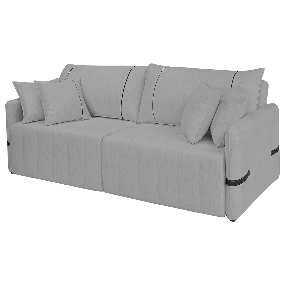 Sofá Cama Retrátil 180cm Essence D05 Linho Grafite/Preto - Mpozenato