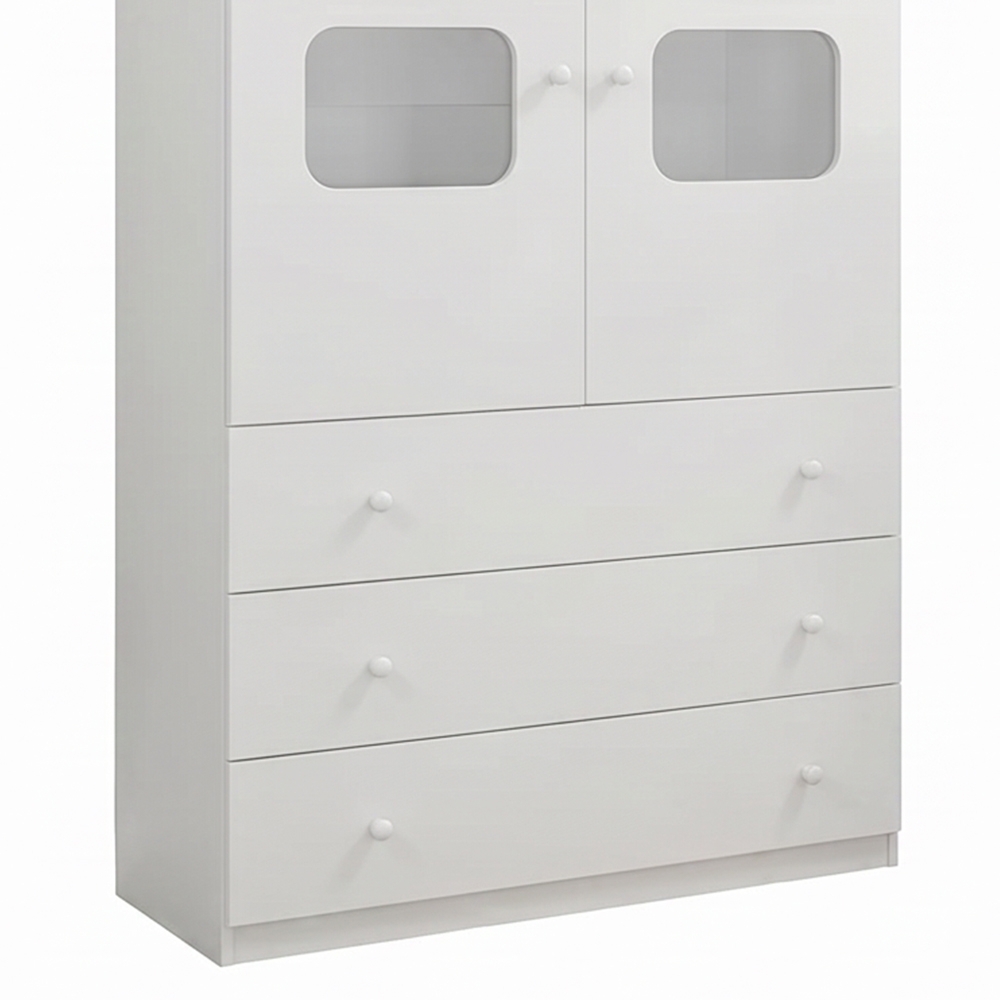 Guarda Roupa Infantil 02 Portas e 03 Gavetas Eloísa Branco - Phoenix Baby