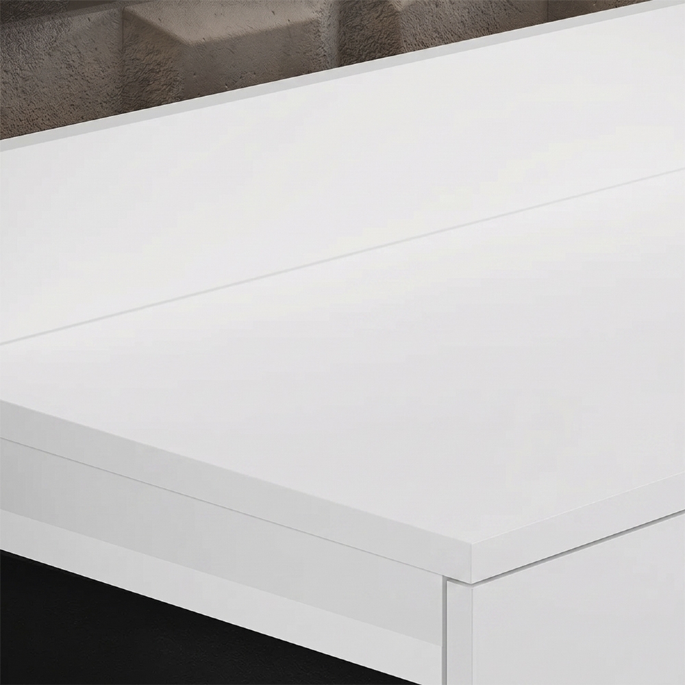 Tampo Para Balcão de Cozinha 100cm Branco     - Lumil Móveis