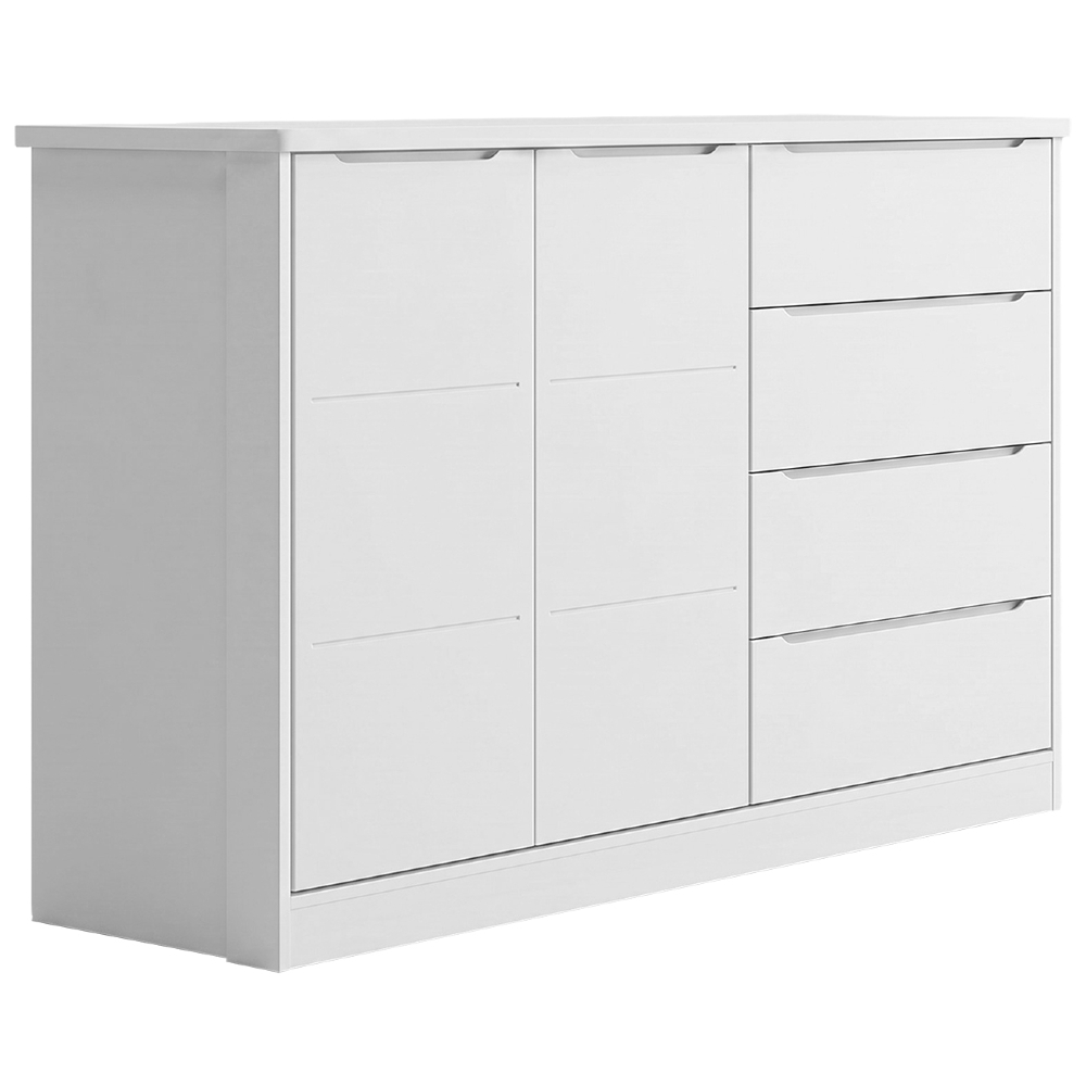 Cômoda Infantil 2 Portas e 4 Gavetas Pérola Branco - Phoenix