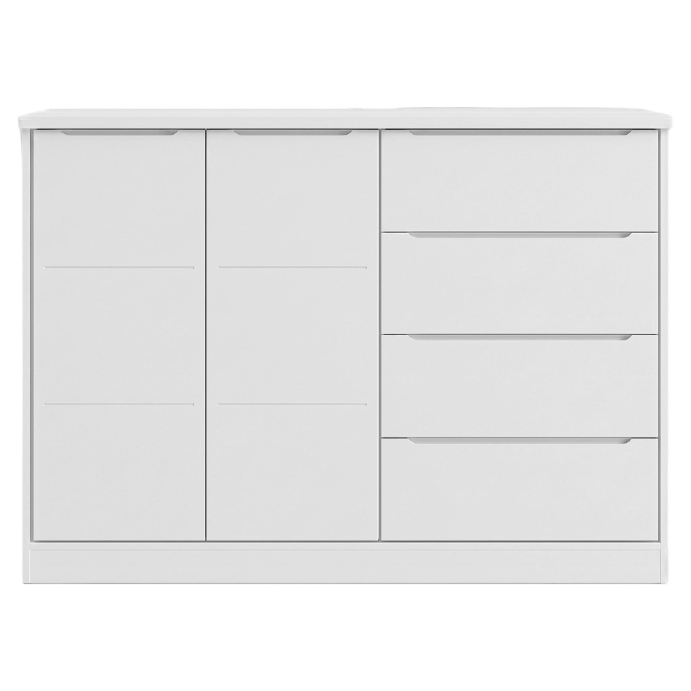 Cômoda Infantil 2 Portas e 4 Gavetas Pérola Branco - Phoenix