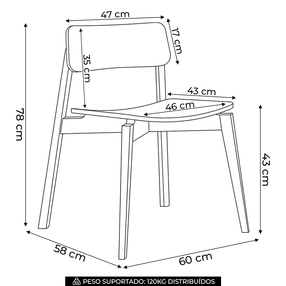 Mesa Madeira 180cm 2 Bancos e 2 Cadeiras Floris Carvalho F07 - Mpozenato