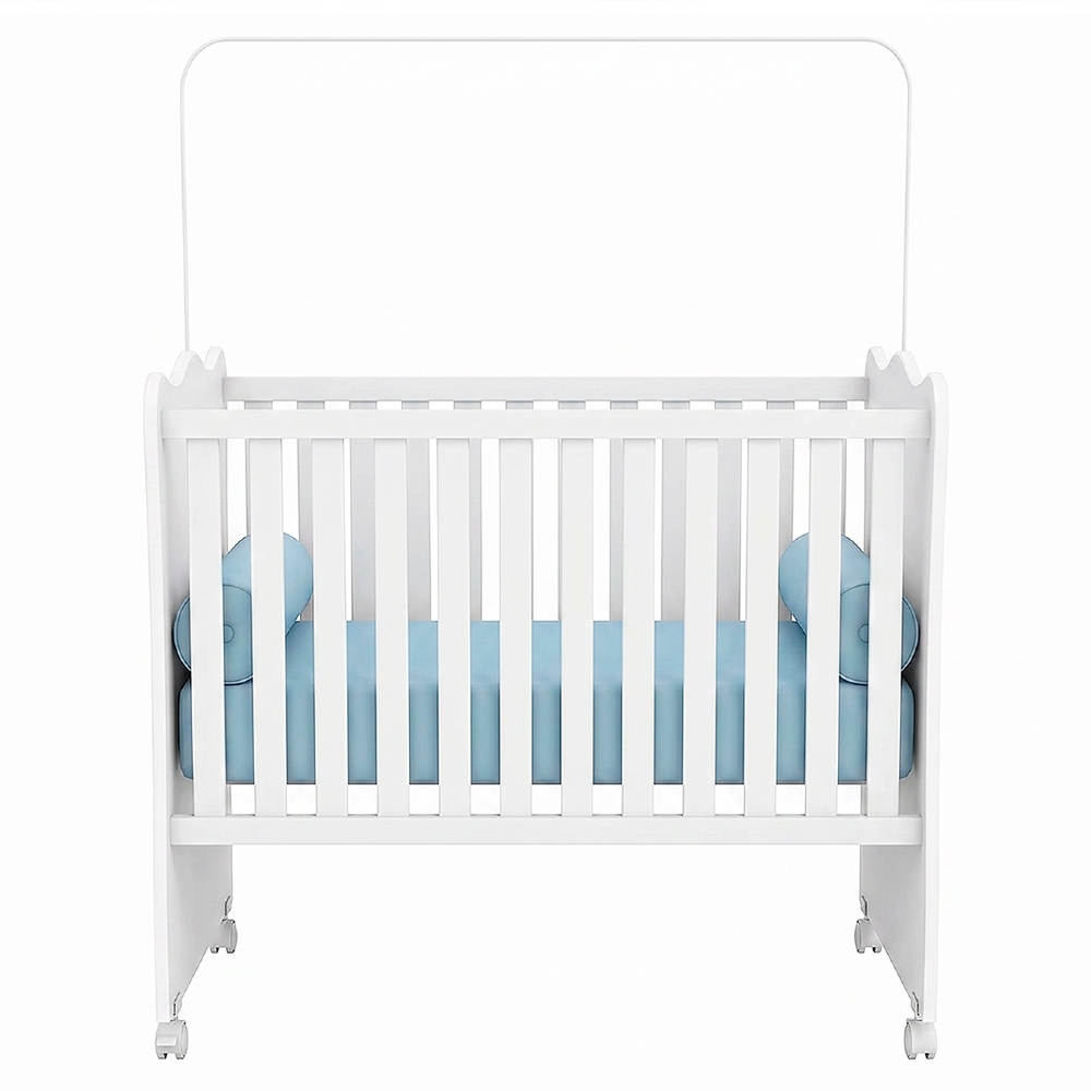 Berço Simples Para Colchão 130x60 Doce Sonho Branco - Qmovi