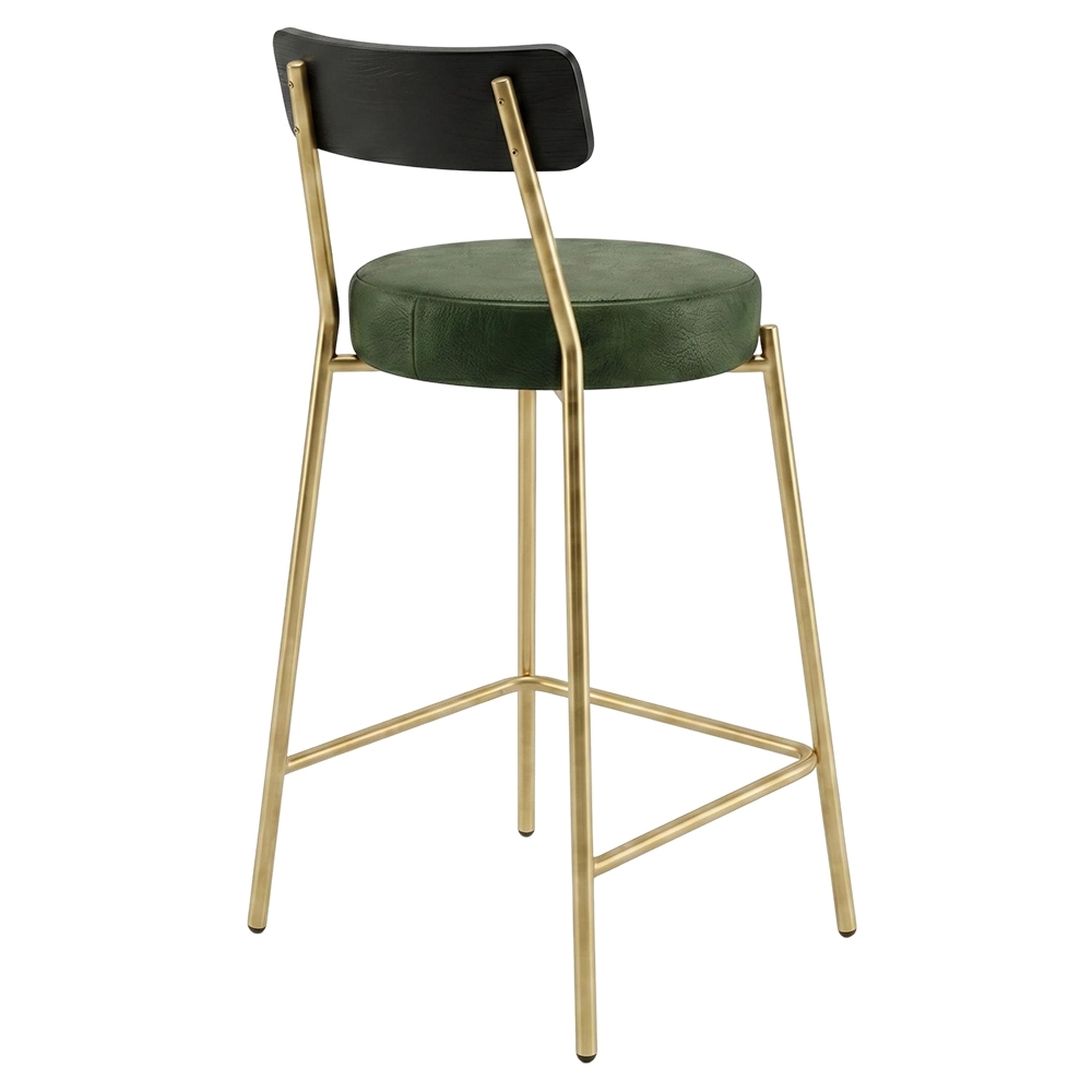 Banqueta Cozinha Alta Modena Sintético Verde/Preto/Dr I01 - Mpozenato