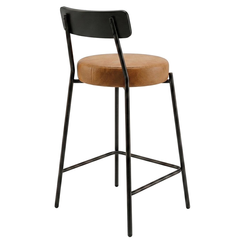 Banqueta Cozinha Alta Kit 4 Modena Sintético Whisky/Preto I01 - Mpozenato