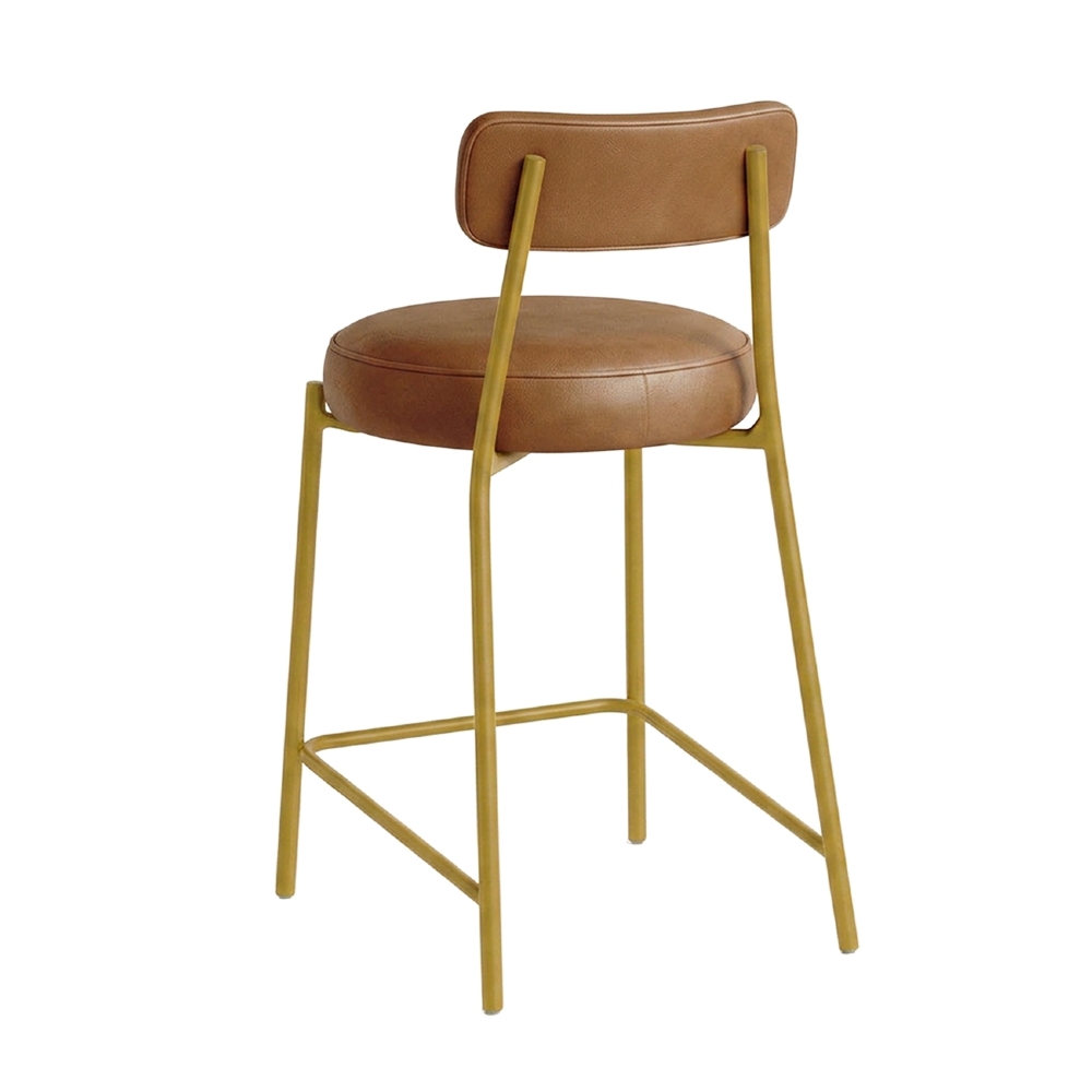 Banqueta Cozinha Alta Kit 4 Torino Sintético Whisky/Dorurado I01 - Mpozenato