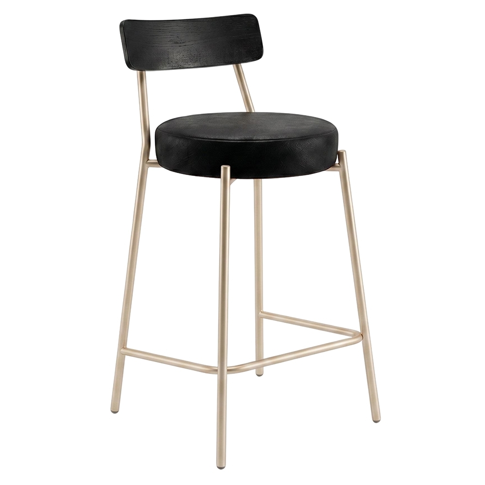 Banqueta Cozinha Alta Kit 6 Modena Sintético Preto/Preto/Chp I01 - Mpozenato