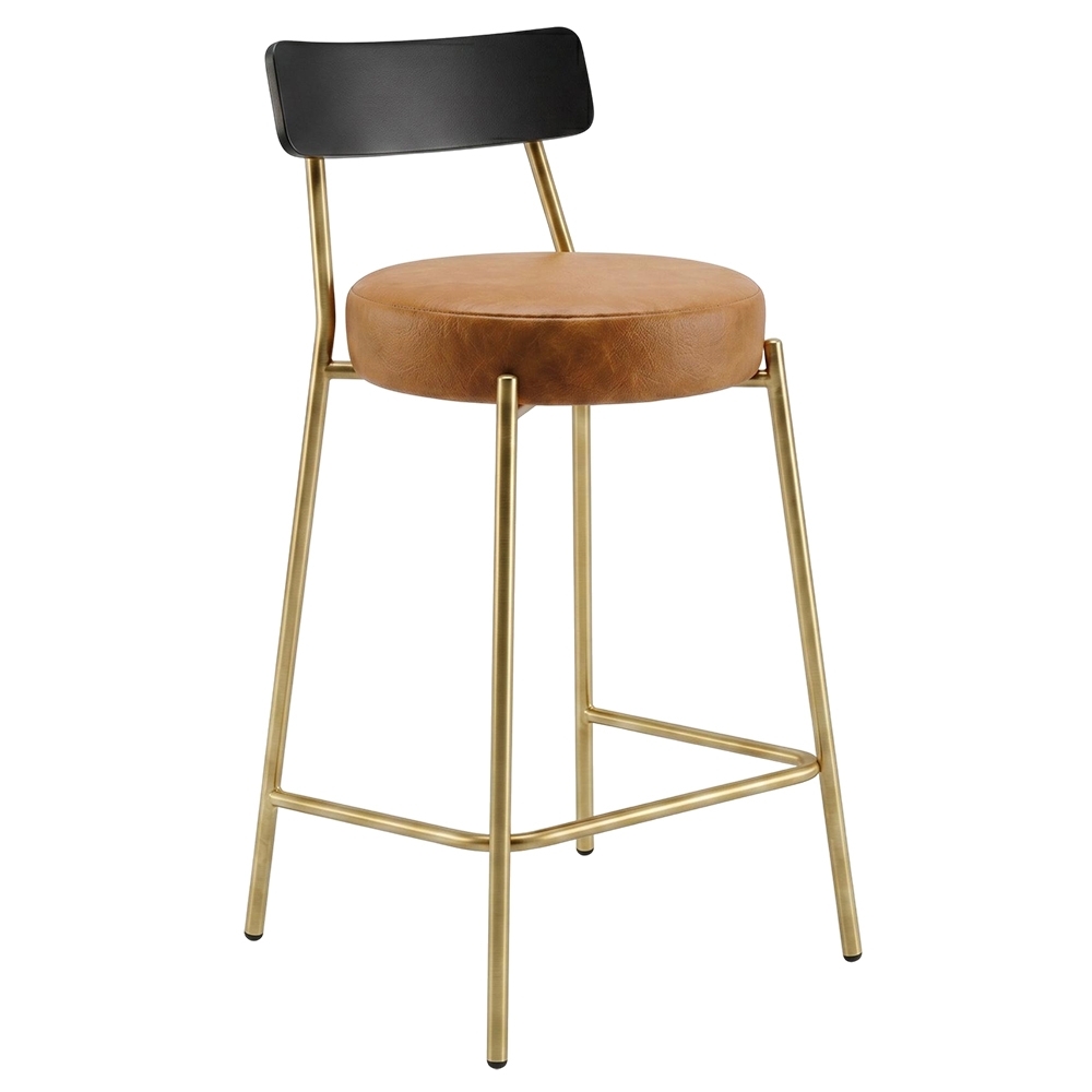 Banqueta Cozinha Alta Kit 4 Modena Sintético Whisky/Preto/Dr I01 - Mpozenato