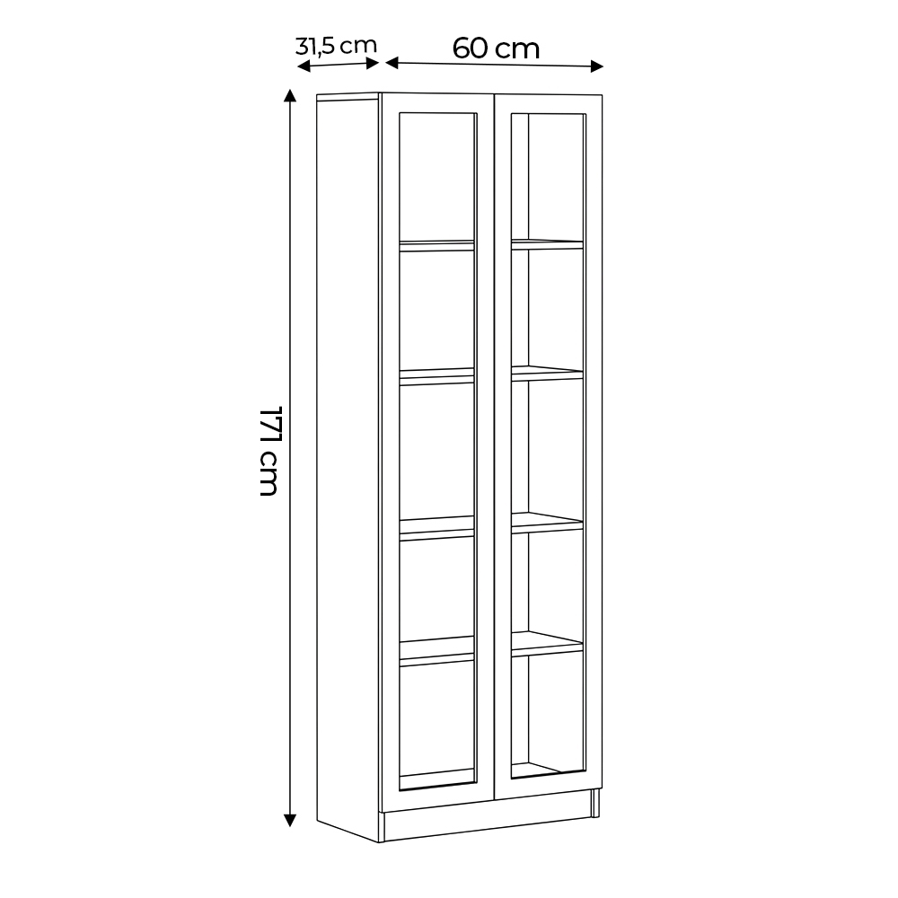 Armário com 04 prateleiras para Home Office ME4115 Branco - Tecno Mobili