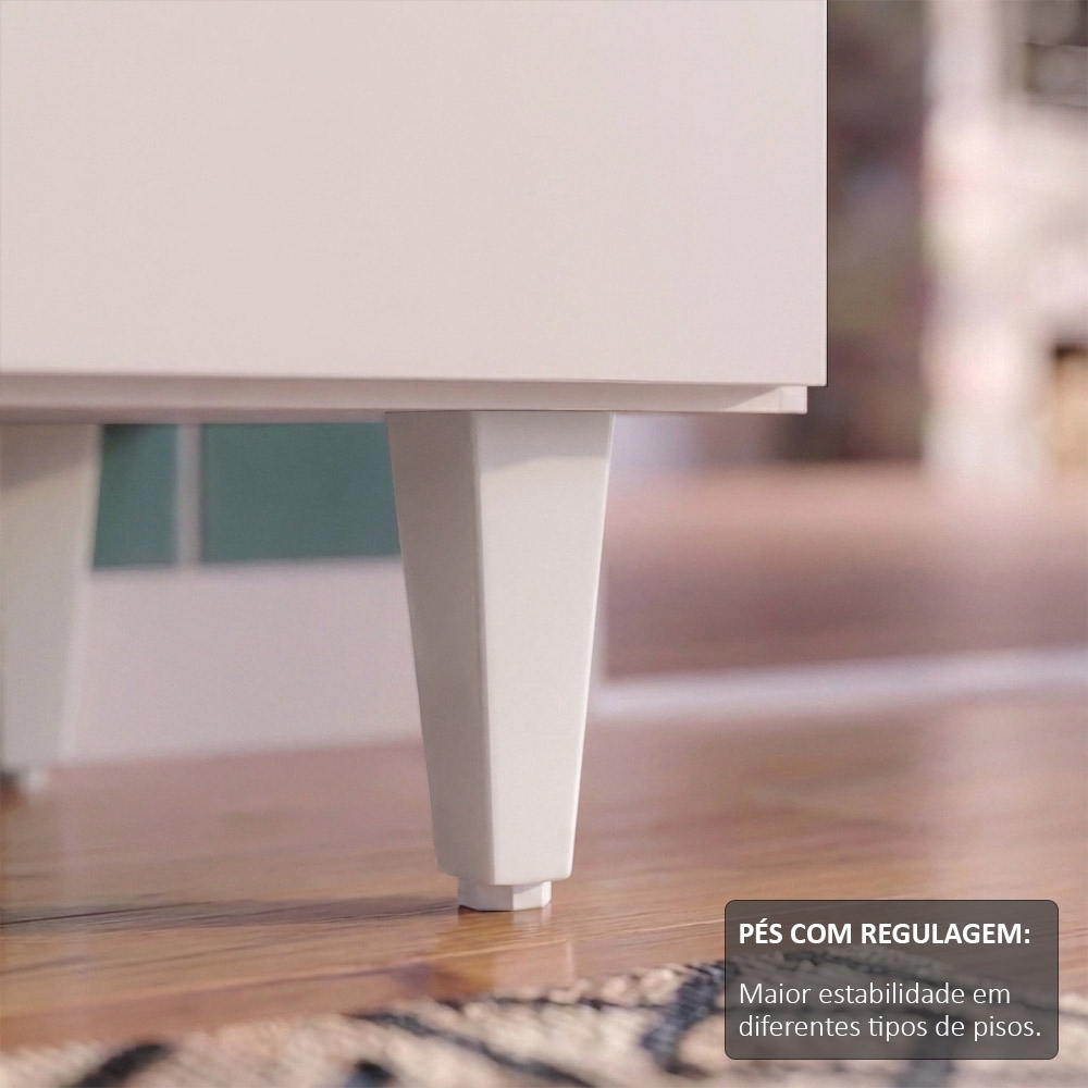 Balcão Gabinete 180cm com Tampo Dallas Branco - Lumil