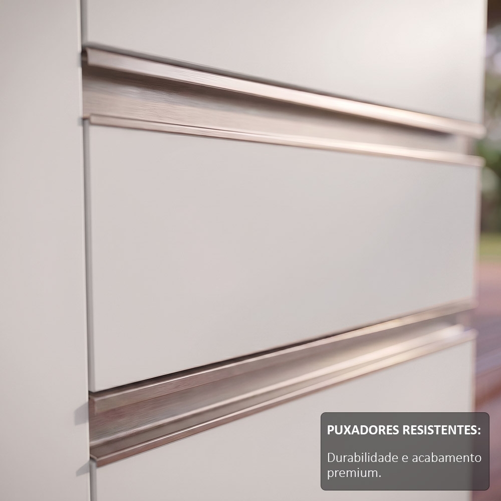 Balcão Gabinete 180cm com Tampo Dallas Branco - Lumil