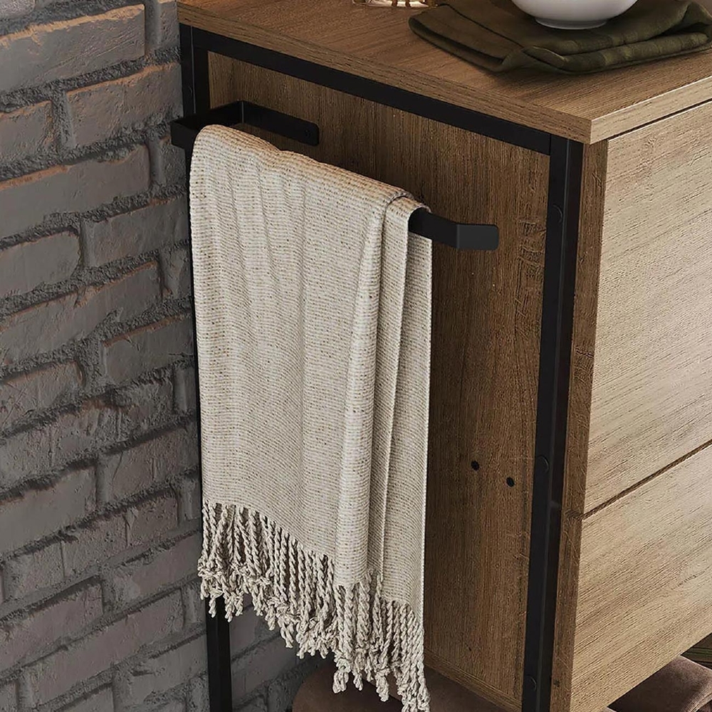 Gabinete de Banheiro 80cm Industrial Para Cuba Satto Mel Z54 - Mpozenato