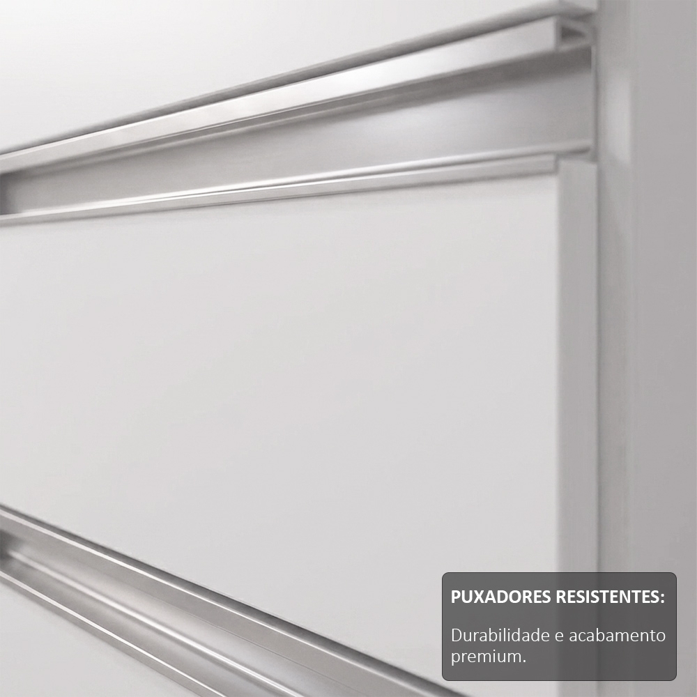 Balcão Gabinete para pia com Tampo 120cm Michigan Branco - Lumil