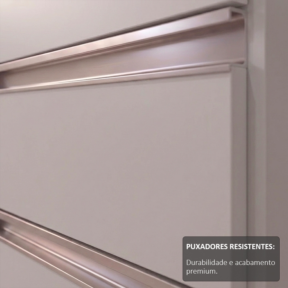 Balcão de Cozinha Para Pia 120cm com Tampo Michigan Cinza Claro/Castanho - Lumil