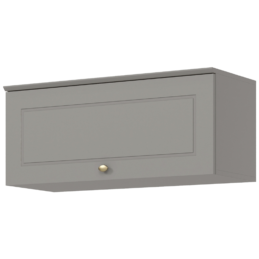 Armário de Cozinha Aéreo 80cm 1 Porta Americana Cinza - Henn