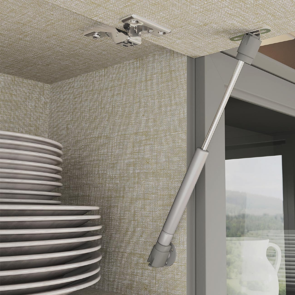 Armário de Cozinha Aéreo 80cm 1 Porta Americana Cinza - Henn