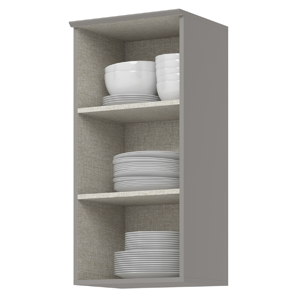 Armário de Cozinha Aéreo 40cm 1 Porta Americana Cinza - Henn