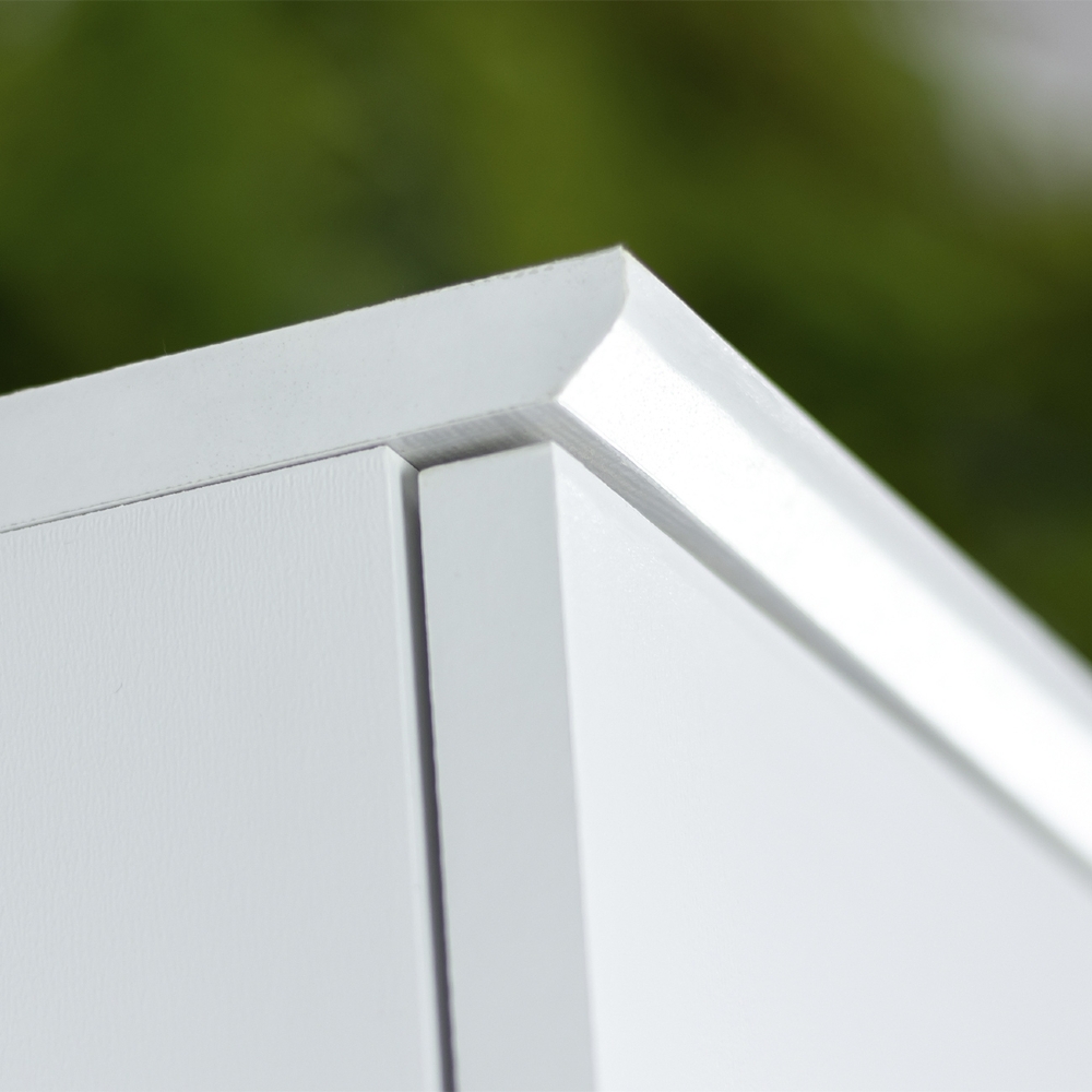 Armário de Cozinha Aéreo 80cm 2 Portas Vidro Americana Branco - Henn