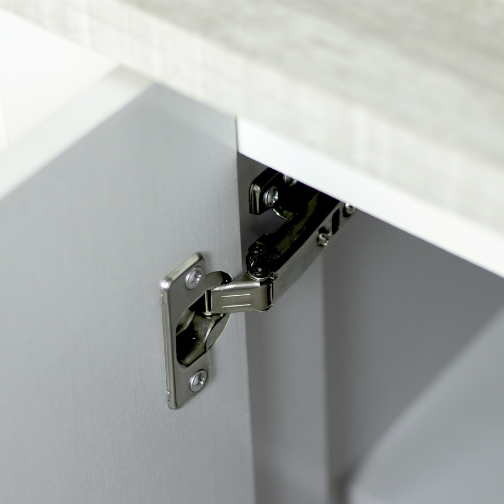 Armário de Cozinha Aéreo 80cm 2 Portas Vidro Americana Branco - Henn