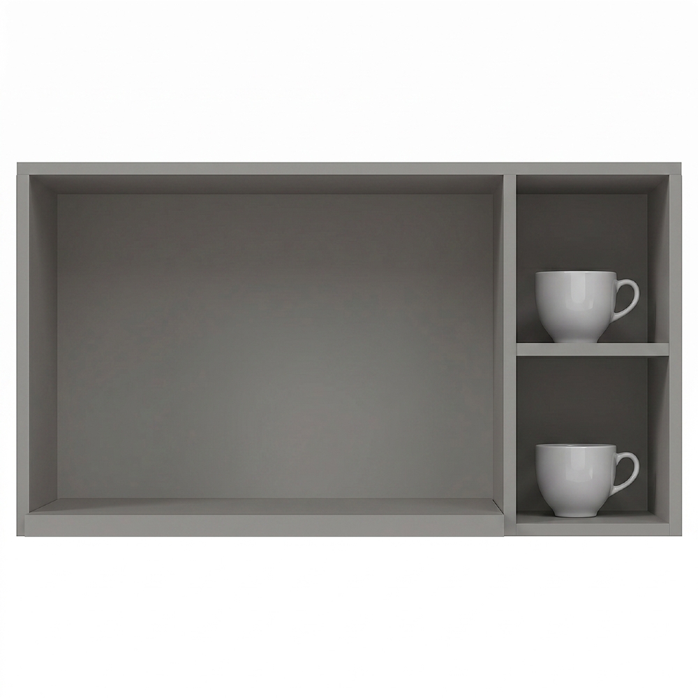 Suporte Microondas e Forno Elétrico Aéreo 80cm Americana Cinza - Henn