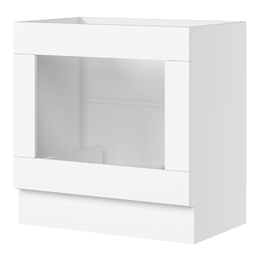 Balcão Cozinha 80cm Para Forno Elétrico Sem Tampo Americana Branco - Henn