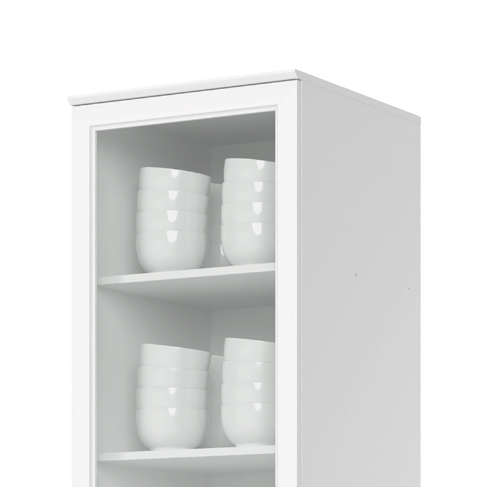 Cristaleira 1 Porta Vidro 50cm 100% MDF Americana Branco - Henn