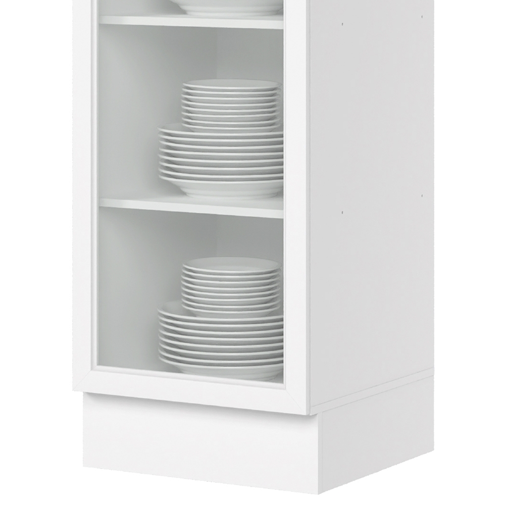 Cristaleira 1 Porta Vidro 50cm 100% MDF Americana Branco - Henn