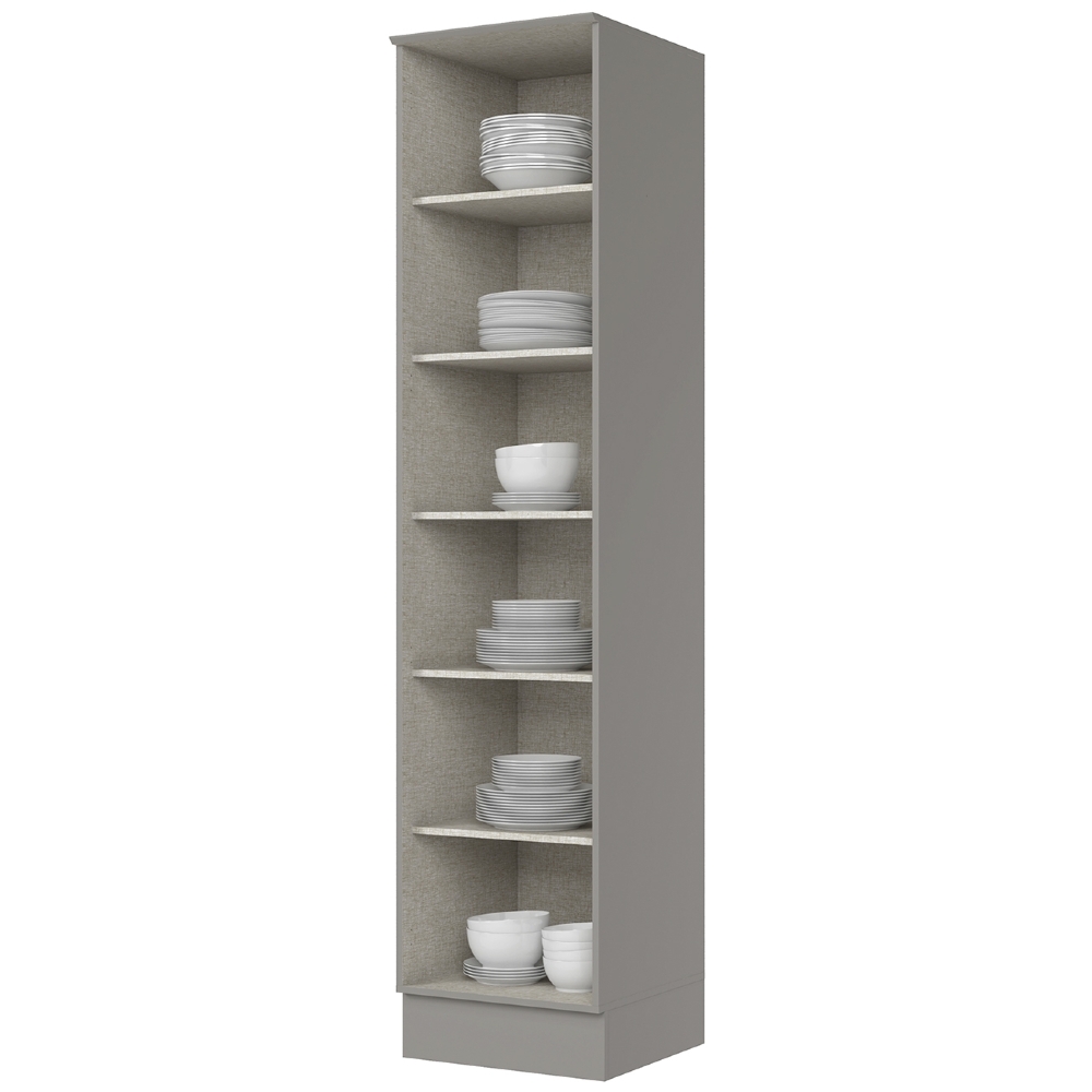 Paneleiro de Cozinha 50cm 1 Porta 100% MDF Americana Cinza - Henn