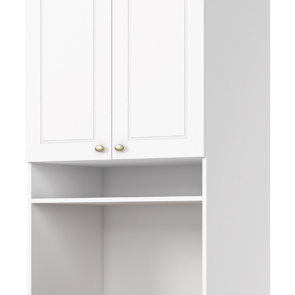 Paneleiro Torre Quente 69cm 2 Portas 100% MDF Americana Branco/Nature - Henn