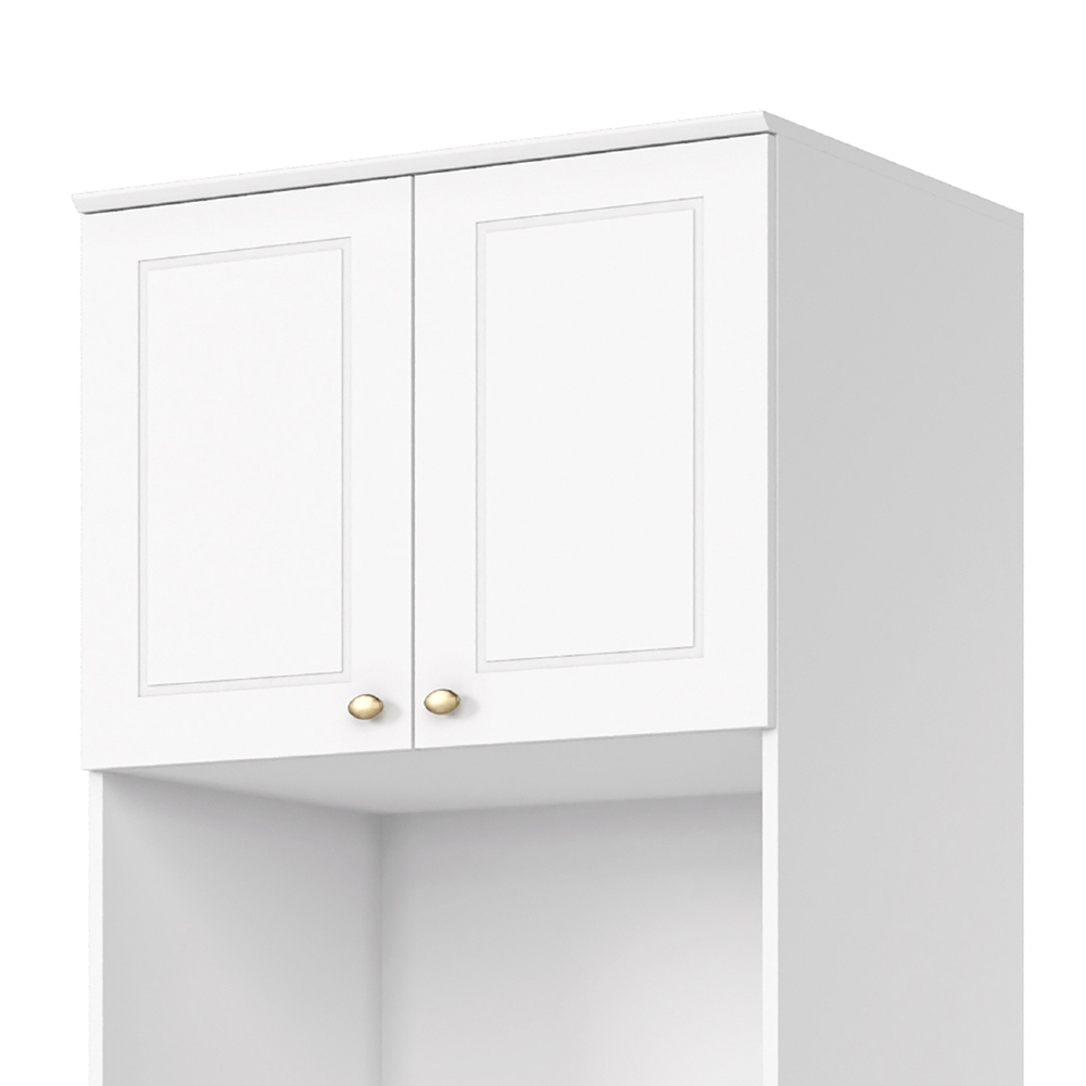 Paneleiro Torre Quente 69cm 2 Nichos 100% MDF Americana Branco/Nature - Henn
