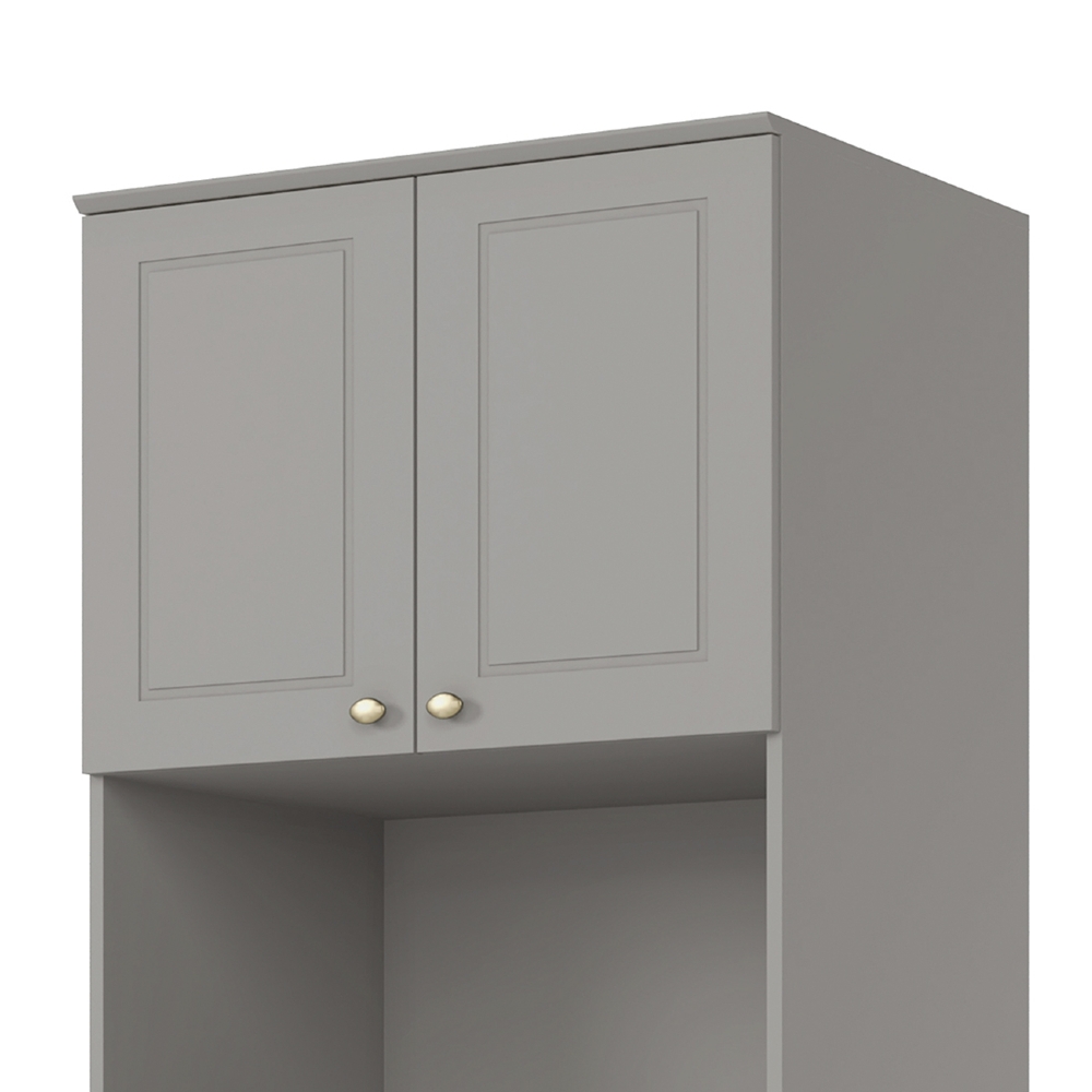 Paneleiro Torre Quente 69cm 2 Nichos 100% MDF Americana Cinza/Nature - Henn