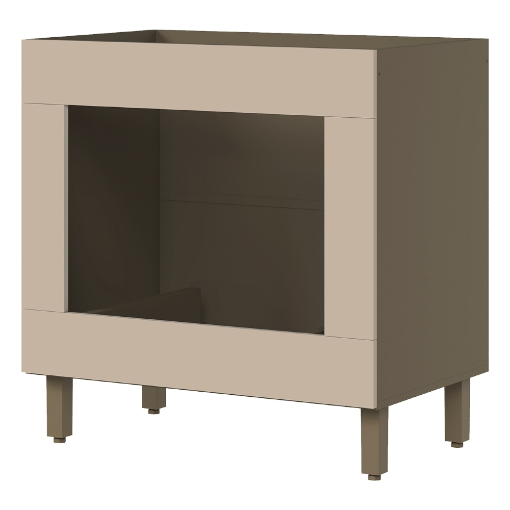 Balcão Cozinha 80cm Para Forno Elétrico Sem Tampo Connect Duna/Cristal - Henn