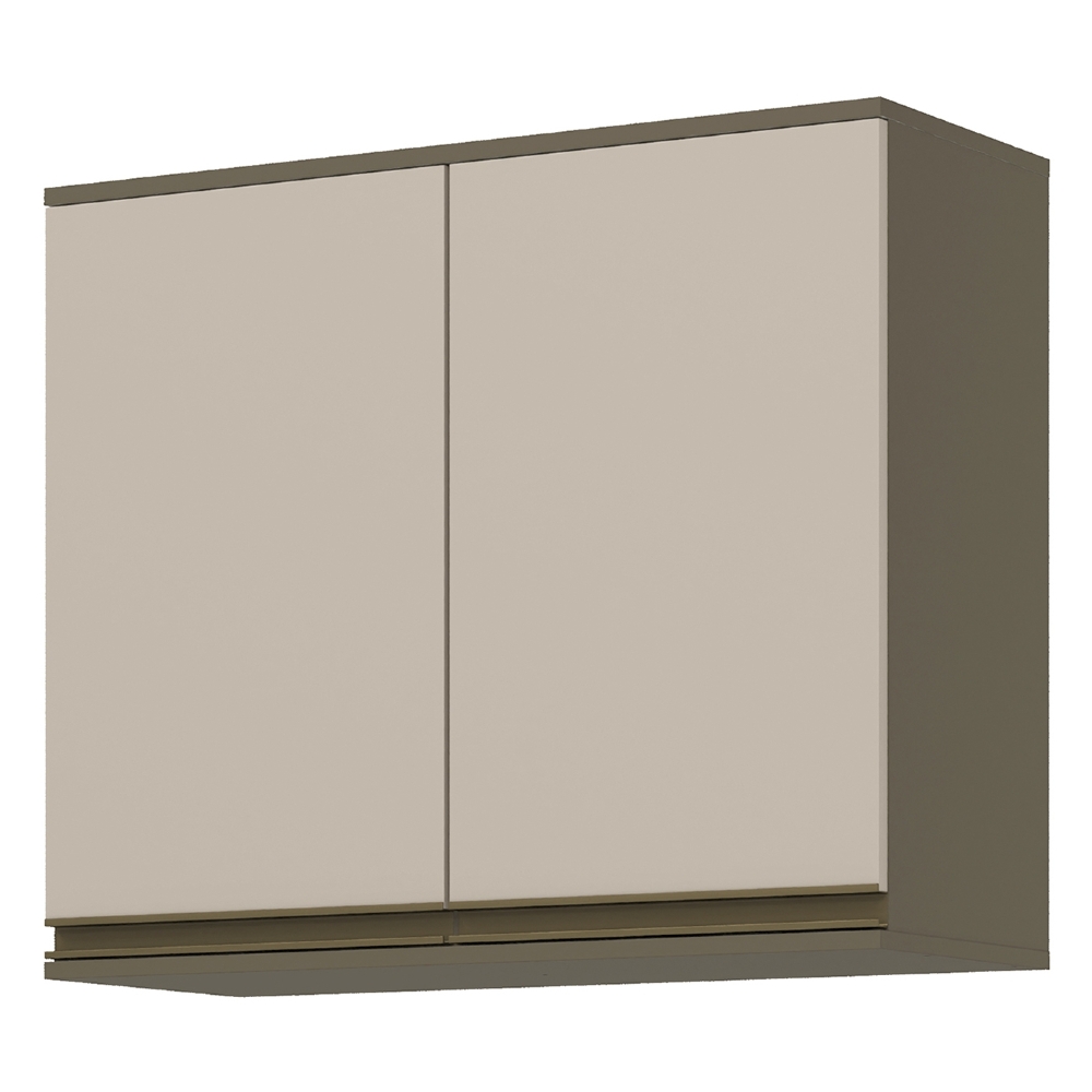 Armário de Cozinha Aéreo 80cm 2 Portas Connect Duna/Cristal - Henn