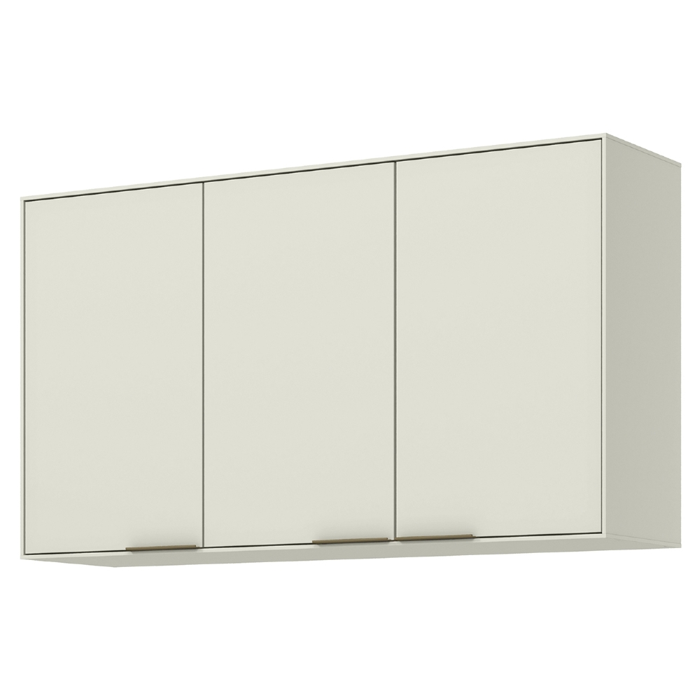 Armário de Cozinha Aéreo 120cm 3 Portas Amalfi Areia H02 - Mpozenato