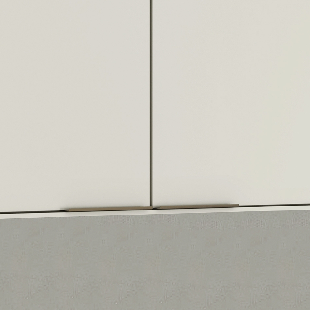 Armário de Cozinha Aéreo 120cm 3 Portas Amalfi Areia H02 - Mpozenato